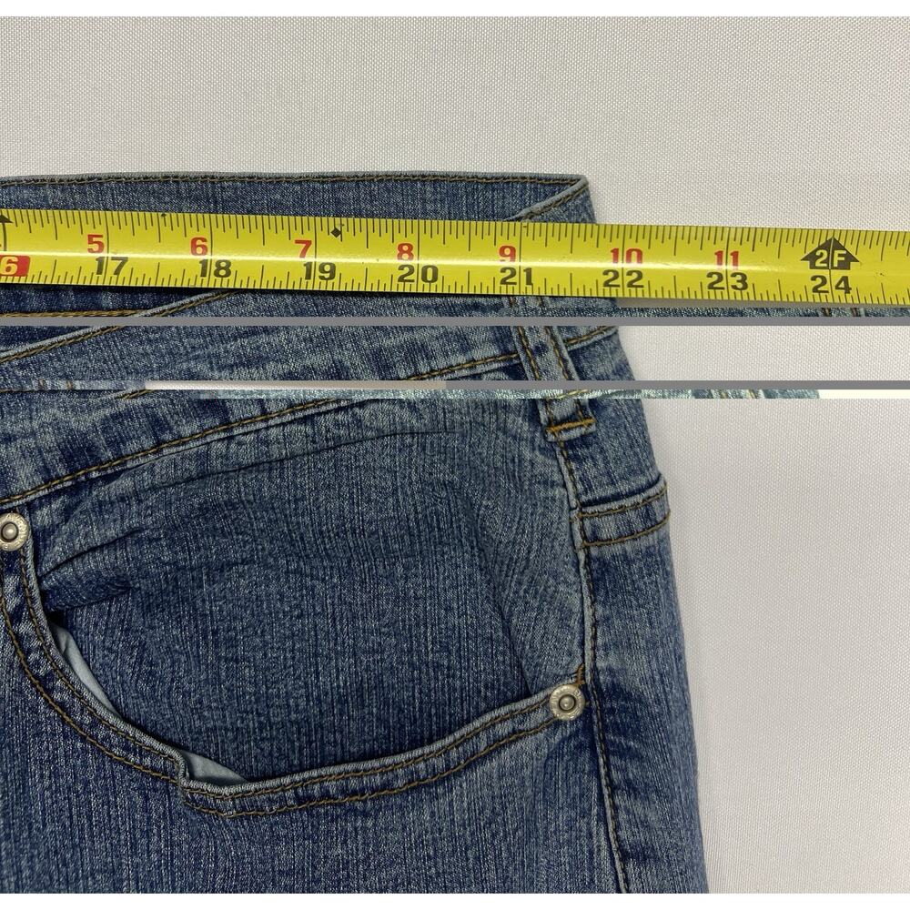 Avenue Blues Womens Wide Leg Jeans Size 24 Plaid Patchwork Fall Denim - Picture 3 of 10